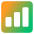 Graph Bar Increase Square Icon from Core Gradient Set