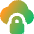 Cloud Lock Icon from Core Gradient Set