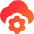 Cloud Setting Gear Icon from Core Gradient Set