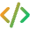 Code Bracket Icon from Core Gradient Set
