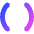 Round Brackets Icon from Core Gradient Set