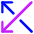 Line Arrow Crossover Left Icon from Core Neon - Free Set