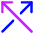 Line Arrow Crossover Up Icon from Core Neon - Free Set