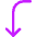 Line Arrow Curve Left Down Icon from Core Neon - Free Set