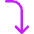 Line Arrow Curve Right Down Icon from Core Neon - Free Set