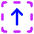 Line Arrow Up Dashed Square Icon from Core Neon - Free Set