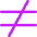 Not Equal Sign Icon from Core Neon - Free Set