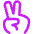 Peace Hand Icon from Core Neon - Free Set