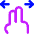 Two Finger Drag Hotizontal Icon from Core Neon - Free Set