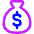 Bag Dollar Icon from Core Neon - Free Set
