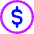 Dollar Coin Icon from Core Neon - Free Set