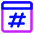 Browser Hash Icon from Core Neon - Free Set