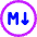 Markdown Circle Programming Icon from Core Neon - Free Set