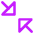 Triangle Arrow Shrink Diagonal Large 2 Icon from Core Neon Set | Free Download as SVG Vector and Transparent PNG | Streamline icons