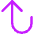 Line Arrow Turn Up Left Large Icon from Core Neon Set