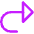 Triangle Arrow Turn Forward Large Icon from Core Neon Set