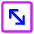 Line Arrow Diagonal Square 2 Icon from Core Neon Set