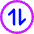 Line Arrow Transfer Vertical Circle 1 Icon from Core Neon Set