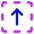 Line Arrow Up Dashed Square Icon from Core Neon Set