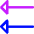 Double Triangle Arrow Left Icon from Core Neon Set