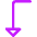 Triangle Arrow Bend Left Down Icon from Core Neon Set