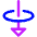 Triangle Arrow Elipse Down Icon from Core Neon Set