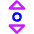 Tailless Triangle Arrow Vertical Scroll Icon from Core Neon Set