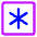 Asterisk Square 1 Icon from Core Neon Set