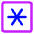 Asterisk Square 2 Icon from Core Neon Set