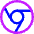 Chrome Logo Icon from Core Neon Set