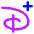 Disney Plus Logo Icon from Core Neon Set