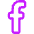Facebook Logo 2 Icon from Core Neon Set