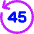 Button Go Backward 45 Icon from Core Neon Set