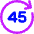 Button Go Forward 45 Icon from Core Neon Set