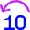 Button Jump Backward 10 Icon from Core Neon Set