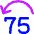 Button Jump Backward 75 Icon from Core Neon Set