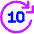 Button Skip Forward 10 Icon from Core Neon Set