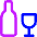 Wine Bottle And Glass Icon from Core Neon Set | Free Download as SVG Vector and Transparent PNG | Streamline icons