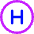 Hospital Sign Circle Icon from Core Neon Set