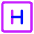 Hospital Sign Square Icon from Core Neon Set