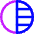 Right Half Shadow Circle Icon from Core Neon Set