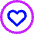 Heart Circle Icon from Core Neon Set