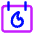 Calendar Fire Icon from Core Neon Set