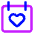 Calendar Heart Icon from Core Neon Set