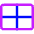 Rectangle Split Quarters Icon from Core Neon Set