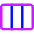 Rectangle Split Thirds Icon from Core Neon Set