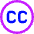 Creative Commons Icon from Core Neon Set