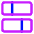 Dashboard Horizontal Rectangle Split 2 Icon from Core Neon Set
