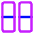 Dashboard Vertical Rectangle Half Icon from Core Neon Set