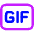 Gif Format Icon from Core Neon Set